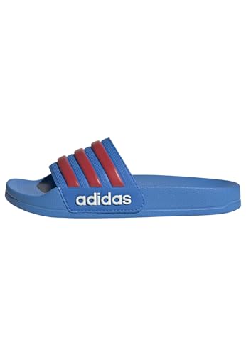 adidas Mixte enfant Adilette Shower Slides Sandal, Lucid Ray Blue/Semi Lucid Red/Off White, 38 EU