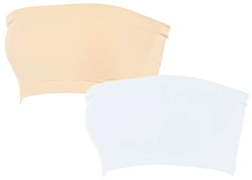 Girls Bandeau Tube Top Bra Strapless Comfort Fit Supportive Back to School One Size Fits Girls Age 10 to 14