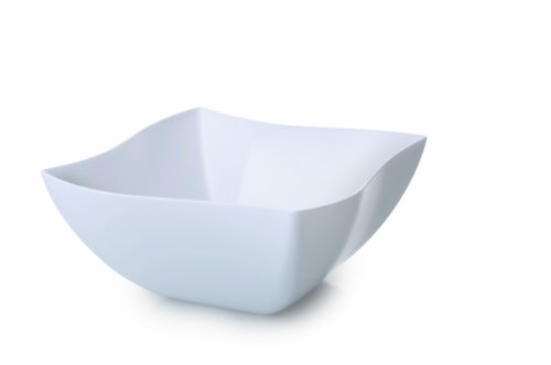 Fineline Settings Wavetrends White China-Like Square 16 oz. Serving Bowl 80 Pieces