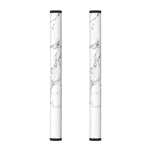 Juego de 2 fundas para manija de puerta de refrigerador, diseño geométrico de mármol blanco y negro, para frigorífico, microondas, estufa, horno, lavavajillas