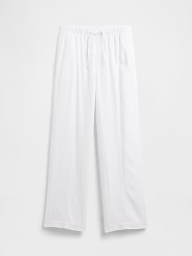 Image of Gap Womens Wide Leg Linen Pull on Pant