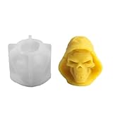 amangul Multiusos serie calavera de Halloween elegante molde de vela accesorio de manualidades para uso diario decoración de festivales (sombrero agrietado)