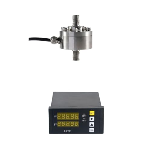 Medición fuerza 50 kg con sensor fuelle y pantalla para ensayos mecánicos