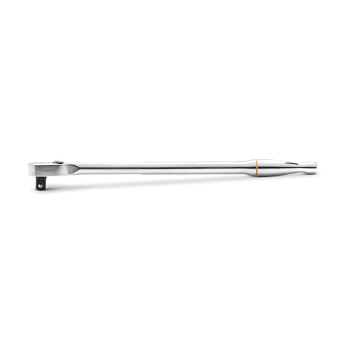 Image of GEARWRENCH 1 /4 inch Drive 120XP Full Polish Chrome Extra Long Handle Teardrop Ratchet | 81034XP