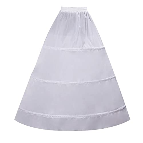 Hoop Skirt Petticoat for Girls Women Underskirt for Wedding Dress Ball Gown Crinoline Petticoats White2