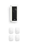 Ring Spotlight Cam Pro (newest model), White with 4 Window and Door Sensors (newest model)