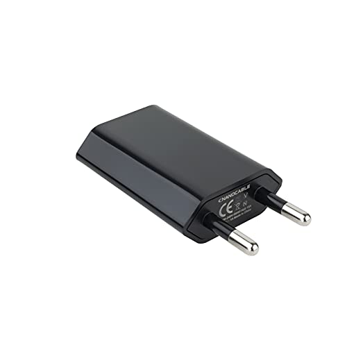 NANOCABLE 10.10.2002   Mini Cargador USB (5V/1A), Color Negro