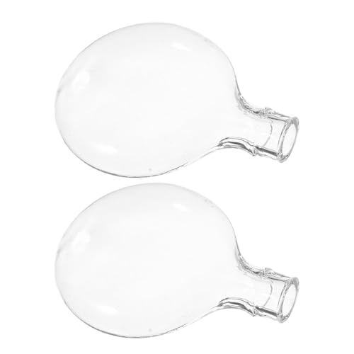 ELAYARD Paralume Piatto in Vetro per Lampadario G4 2 Pezzi, Coprilampada a Sospensione per Illuminazione Domestica in Soggiorno e Camera da Letto, Facile Installazione e Design