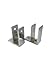 Harris Hardware TP15250-B Chrome Plated Die Cast Zamac Pilaster Pack for 1 in. Post, 2 One-Ear Brackets and One Way Fasteners