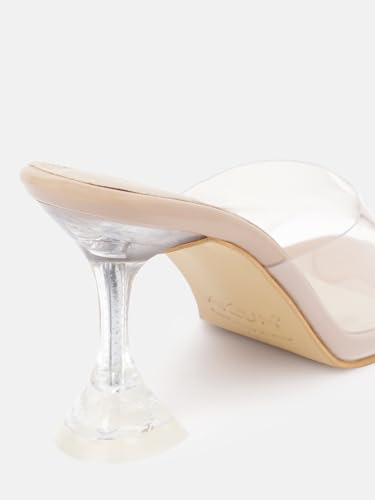 Image of AXIUM Transparent (Clear) Hourglass Heels, 3.5Inch