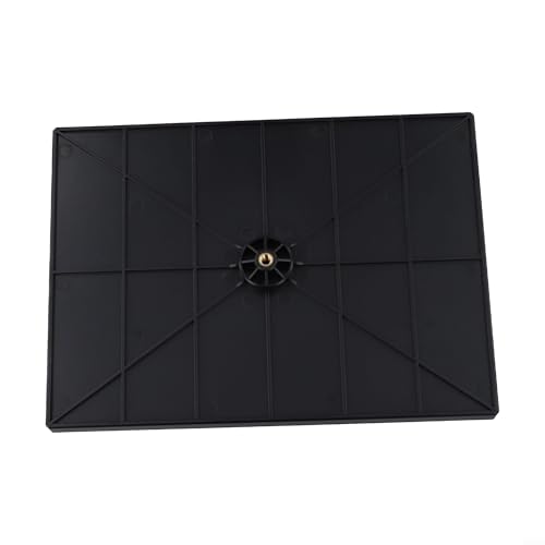 Svart plast projektorbricka plattformshållare kompatibel med stativ DJ-utrustning skärmar, 1/4 tum skruvadapter, förtjockad, lätt stabil design, 25 x 18 cm storlek