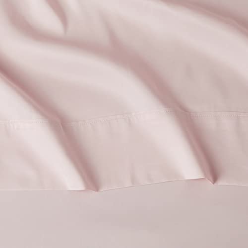 Image of Amazon Basics Breathable Lightweight Wrinkle Resistant Microfiber 4-Piece Bed Sheet Set with 14-Inch Deep Pockets, Luxury Bedding, Queen, Blush Pink