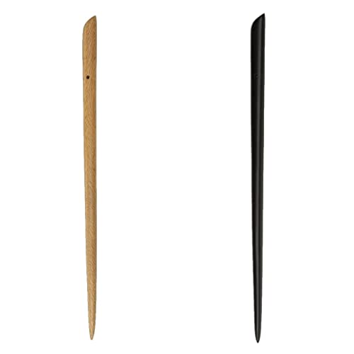 Horquilla de madera de 18 cm estilo vintage tallada artesanalmente 4