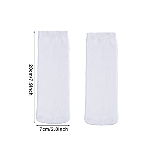 10 Pairs Blank White Sublimation Socks Printable Athletic Crew Sock2