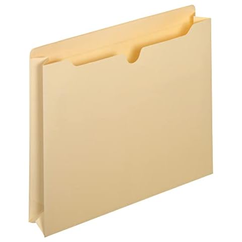 Globe-Weis 30359 100% Recycled Manila File Jacket, 2-Inch Expansion, Double Top, Letter Size (12-Pack) Cover