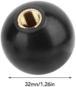 Zerone 5Pcs Ball Lever Knob, Ball Lever Knobs, M8 Female Thread Machine Handle 32mm Diameter Round Handle Ball Knob for Machine Tools