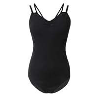ROYAL SMEELA Justaucorps Danse Ballet Femme Body Justaucorp Sans Manche Adulte Noir