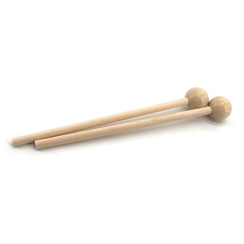 Baquetas de madera para batería con cabeza redonda, par x2 miniatura 6