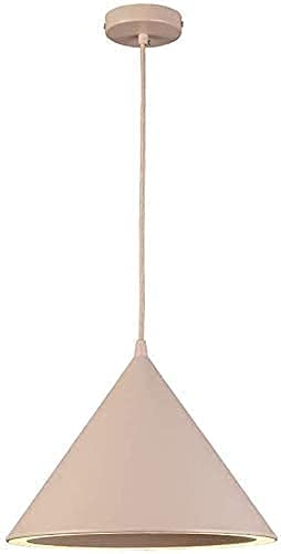 Plafonnier LED lampe de bureau et chevet cône blanc rose pour chambre