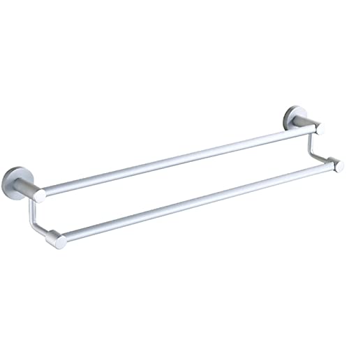 Toallero extensible de aluminio para toallas de baño, soporte de pared para baño, cocina, toallero blanco frotado para toallas de mano (70 cm)
