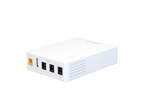 Marsriva KP3 Small UPS Mini UPS DC 10000mAh 36Wh Battery Backup, 0ms Transfer Multi-Port UPS for...