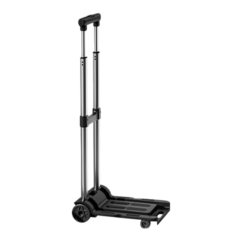Carretilla de mano plegable, portátil para mudanzas, carrito de equipaje plegable portátil, carrito de 4 ruedas con mango ajustable, carros utilitarios de equipaje de alta resistencia, carros para el