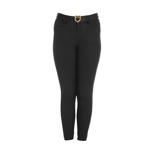 Pantaloni equitazione unisex bambini slim fit modello Amani con grip sulle ginocchia 14 anni