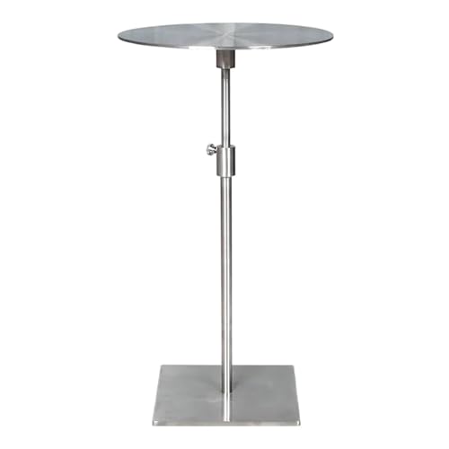 Mesa de comedor de acero inoxidable con base robusta para interiores de diseño contemporáneo 2