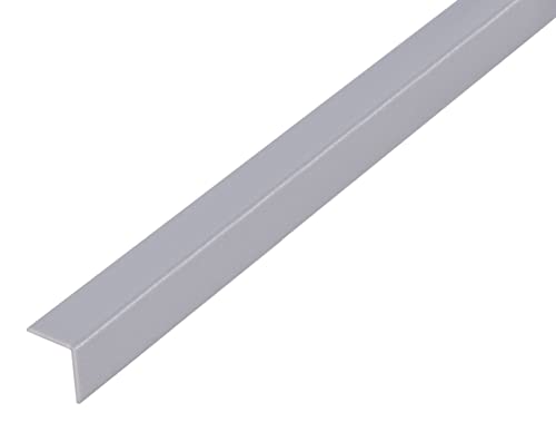 Alberts 470609 Winkelprofil | Kunststoff, aluminiumgrau | 1000 x 15 x 15 mm