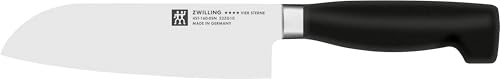 ZWILLING Vier Sterne Santokumesser 16 cm, Rostfreier Spezialstahl, Kunststoff-Griff, Eisgehärtete Klinge, Schwarz, Made in Germany – Ansicht 1