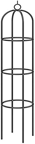 DIVCHI Metal Garden Obelisk Climbing Plant 1.9m Flowers Steel Frame Wgo Trellis Vines Floral Decor...
