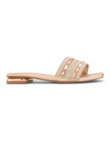 Image of XE Looks Stylish Beaded Flat Slippers for Women