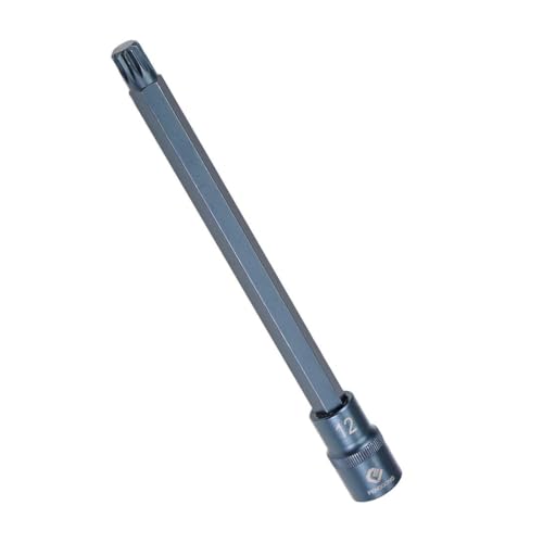 TA-VIGOR Triple Square Spline Bit Socket, 1/2" Drive x M12 (12mm) CR-V Key Socket, Premium S2 Steel Bits