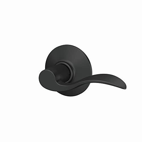 Image of SCHLAGE F10 Acc 622 Accent Door Lever, Hall & Closet Passage Lock, Matte Black (Pack of 4)