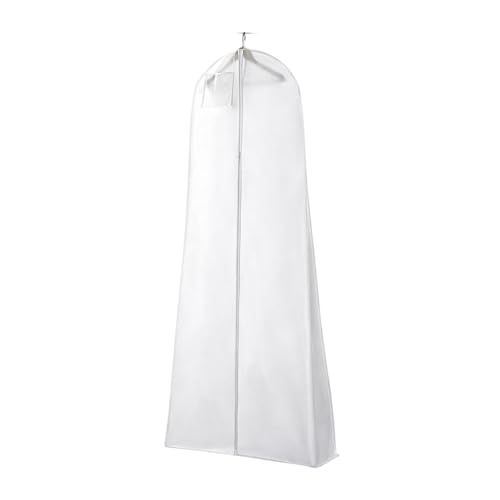 Wedding Dress Bag Hanging Wedding Dress Storage Bag Dress Bags Covers Long With A Zipper for Ball Gowns & Bridal Dress Foldable Long Clothes Storage Cover with Suits Carrier Bag