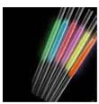 Assorted Colours Glow Straws - Pack of 6