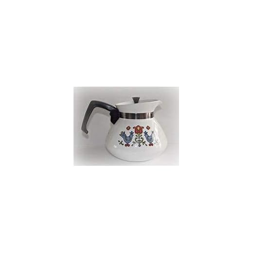 Vintage Corning Ware 1975 Country Festival Design 6 Cup Tea Pot P-104