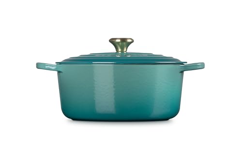 Image of Le Creuset Enameled Cast Iron Signature Round Dutch Oven, 7.25 qt., Riviera