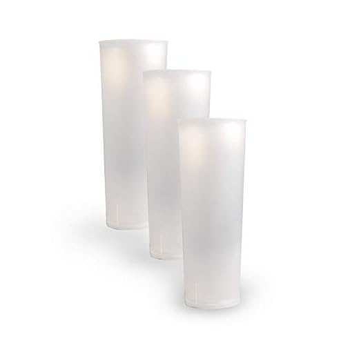 Vaso Tubo Plástico Reutilizable. Cantidad 50 Unids/Bolsa 10. Cap. 330ml. Vasos de plástico para cumpleaños, Fiestas, etc.- Reutilizables