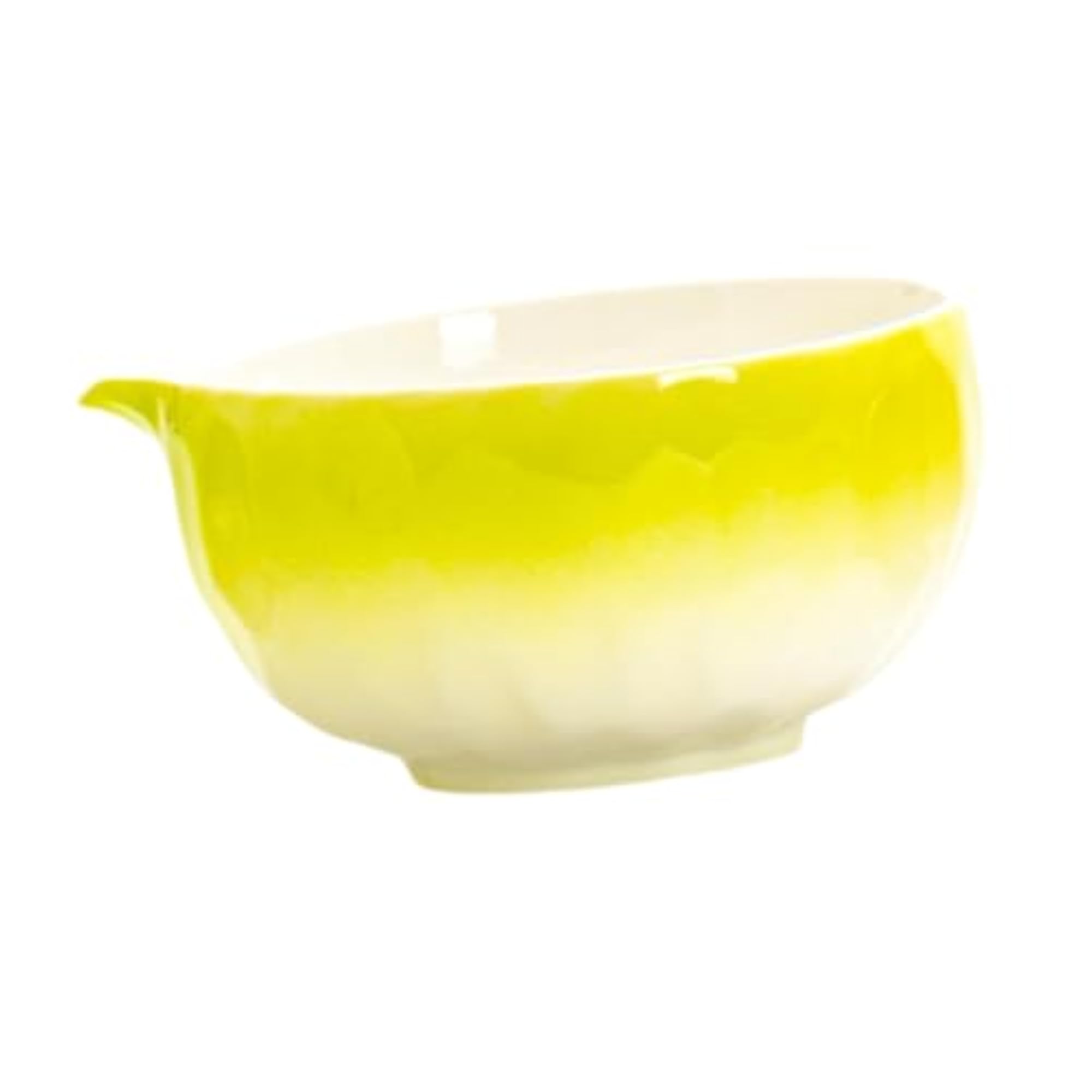 Handcrafted Matcha Bowl with Spout, Yellow Tea Bowl