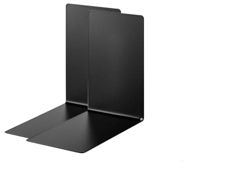 Alco-Albert 4301-11-4 - serre-livres en métal, 4 pièces, noir, 14 x 14 x 8,5 cm, pour l'école,...