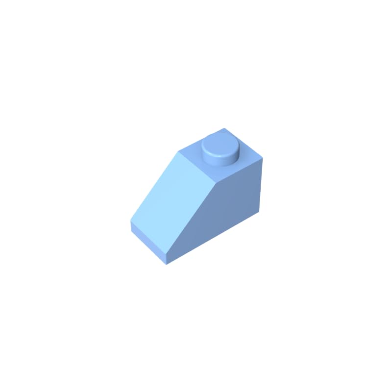Gobricks 3040 Slope Brick 2x1 Sloped Brick 50 Pieces GDS-588 Compatible with Lego Building Blocks Color:Bright Light Blue