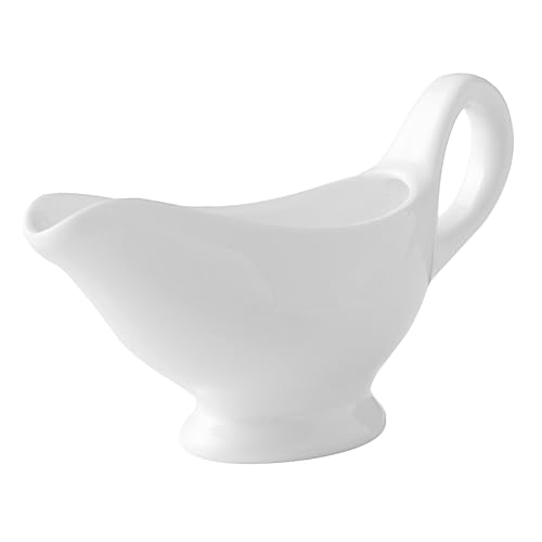 VINTORKY 1pc Sauce Hopper Condiment Boats Coffee Creamer Pourer Sauce Dish Seasoning Dishes Sauce Serving Bowl Dipping Sauce Bowls Dip Bowls Gravy Restaurant Condiment Bowl White Ceramics