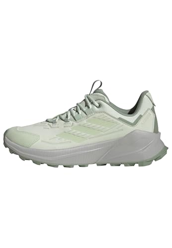 adidas Terrex Trailmaker 2 Leather Hiking Shoes, Zapatos de Senderismo Mujer, Linen Green/Linen Green/Silver Green, 42 2/3 EU