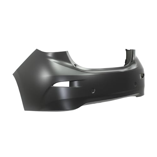 Image of FitParts Compatible with Mazda 3 2014-2018 Rear Bumper Cover | Primed, Without Parking Sensor Holes, Ready to Paint, OEM BJS750221ABB, MA1100215