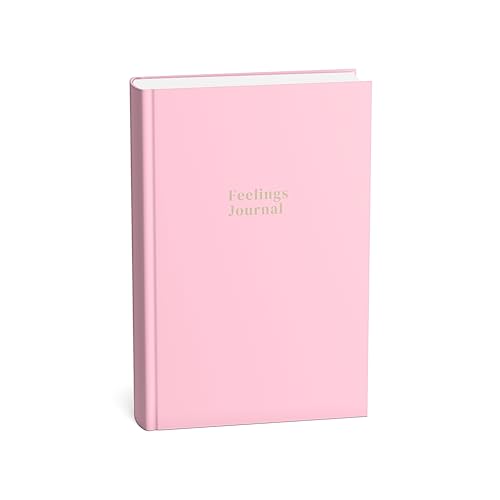 Image of Sunshine Club Feelings Journal Guided Journaling Kit | 4 Month Undated Wellness Journal | Guided Prompts for Self-Love, Build Confidence & Mindful Growth | Free Stickers & Bookmark | Pink Colour