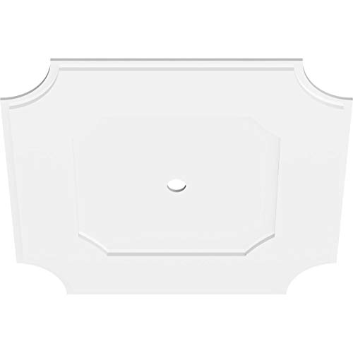 Image of Ekena Millwork CMP36LE-02000 Locke Architectural Grade PVC Contemporary Urethane Ceiling Medallions 36 inchOD x 2 inchID x 21 1 /2 inchC x 1 inchP