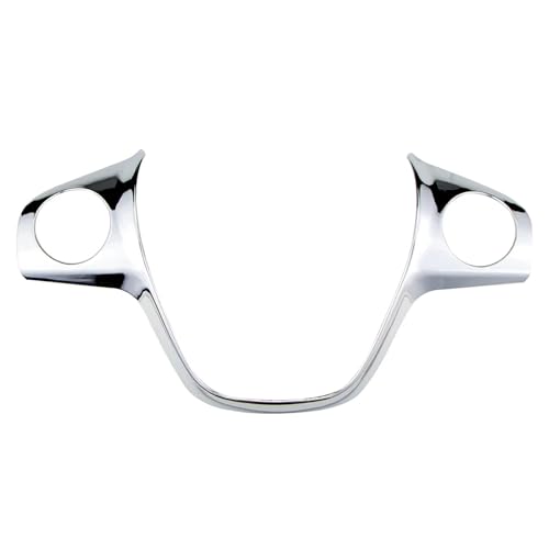 Vuzmode Cubierta embellecedora Adhesiva for Volante de Coche, for Ford, for Focus 3 Mk3 2012 2013 2014, for Kuga 2013 2014 2015 Accesorios Etiqueta engomada del Volante del vehículo(Silver)