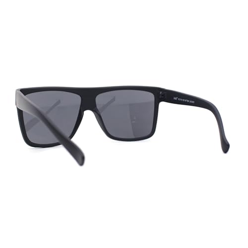 SA106 All Black Flat Top Mob Oversized Rectangular Sunglasses4