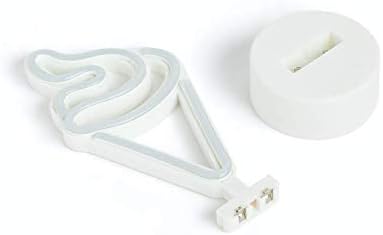 Miniatura 4 de Amped & Co Lámpara de escritorio de helado, colección mini LED neón, decoración de habitación Night Lite, funciona con pilas, 8 pulgadas, letreros